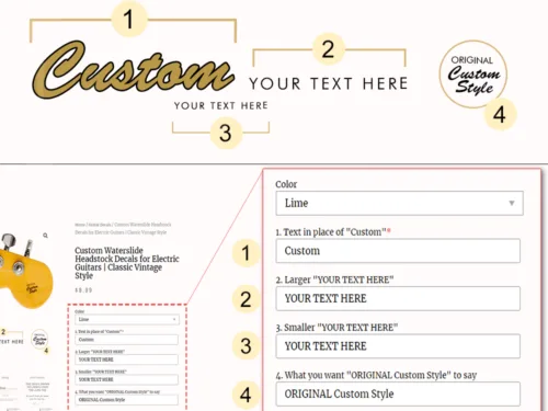 Decal Order Instructions