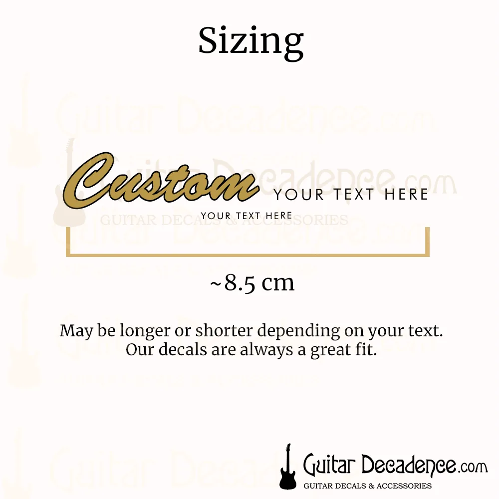 Custom Waterslide Headstock Decals for Stratocaster Guitars | Classic Style - Image 4