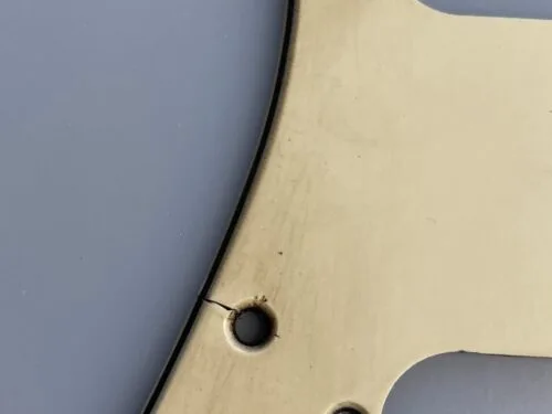 Relic Stratocaster Cream 3-ply Pickguard, 8 holes - Image 9