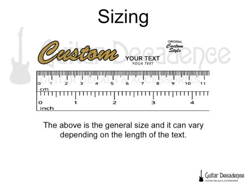 classic bass guitar sizing decal