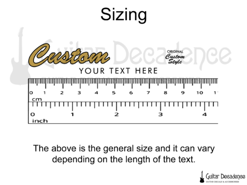 classic two-line decal size