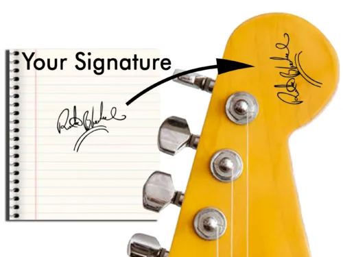custom signature guitar emblem