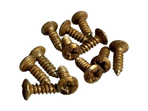 Aged guitar pickguard screws